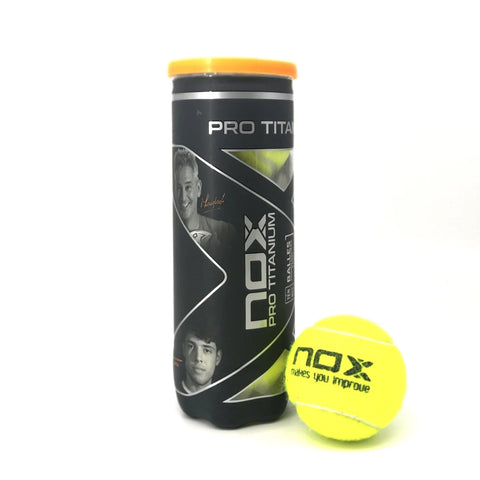 NOX Pro Titanium Padel Tennis Balls - Canister (3 balls)