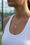 Gold Padel Jewellery Set (Necklace, Bracelet, Earrings)