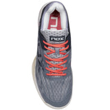 NOX AT10 Lux Series Padel Shoes - Cool Grey / Georgia Peach