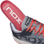 NOX AT10 Lux Series Padel Shoes - Cool Grey / Georgia Peach