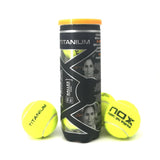 NOX Pro Titanium Padel Tennis Balls - Canister (3 balls)